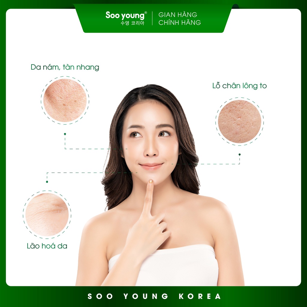 Kem Face Lục Tảo SOOYOUNG KOREA mờ thâm nám 30g