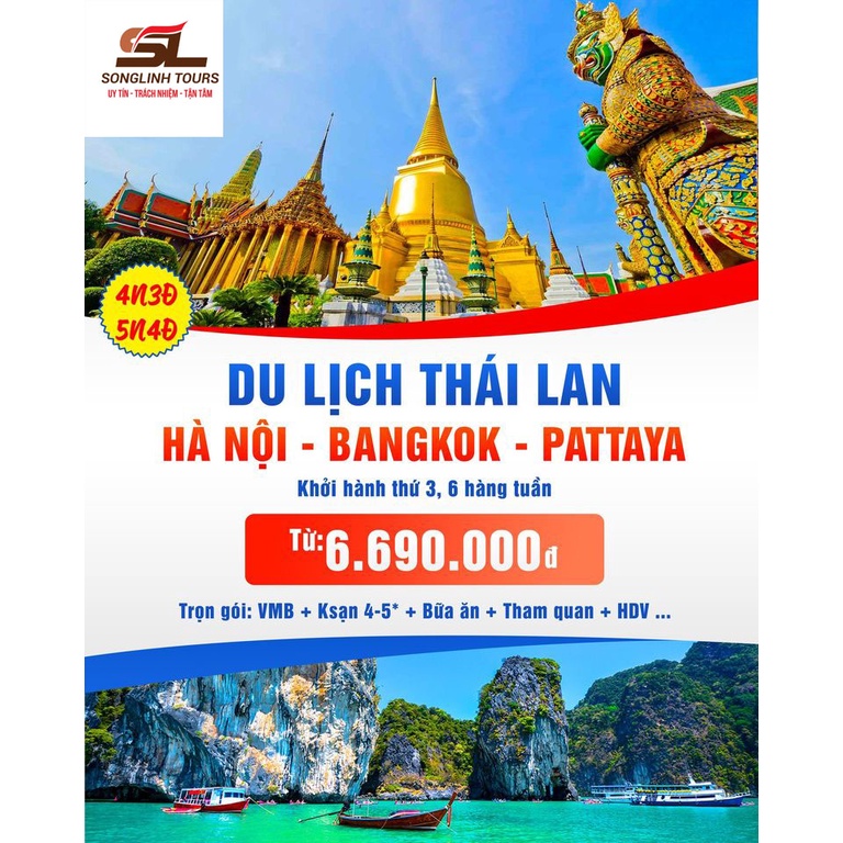 Tour Thái Lan (Hà Nội - Bangkok - Pattaya)
