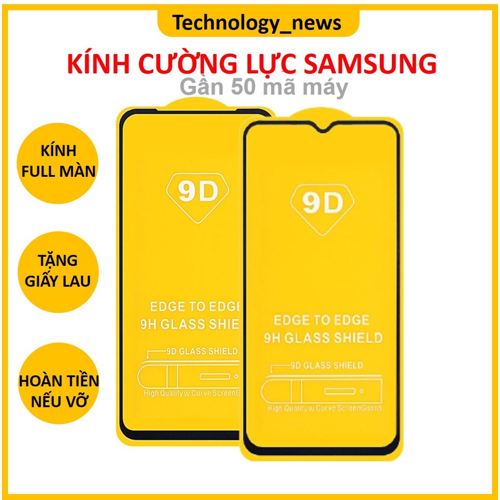 Kính cường lực Samsung Full màn 9D A12,A02s,A02,M02,A32,A52,A31,A51,M21,A21s,A01,A71,M51,A50,A50s,A22,A30s,A70/A20s/A11