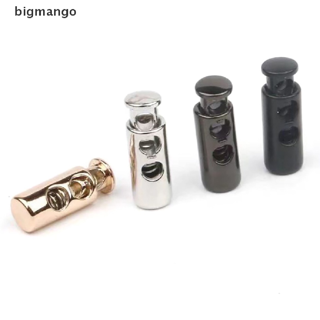 Bigmango Set 10 Lò Xo Khóa Dây Rút Hai Lỗ Bằng Kim Loại Màu Đen Chặn WED