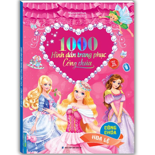 Sách - 1000 hình dán trang phục công chúa - Công chúa hoa lệ