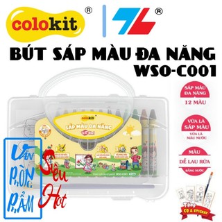 Bút sáp đa năng 12 màu rửa được colokit/thiên long