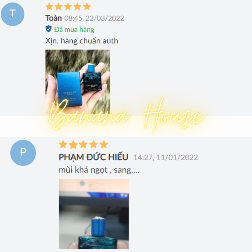 Nước Hoa Nam Mini Size Nam Tính Mạnh Mẽ Eros EDT 5ml