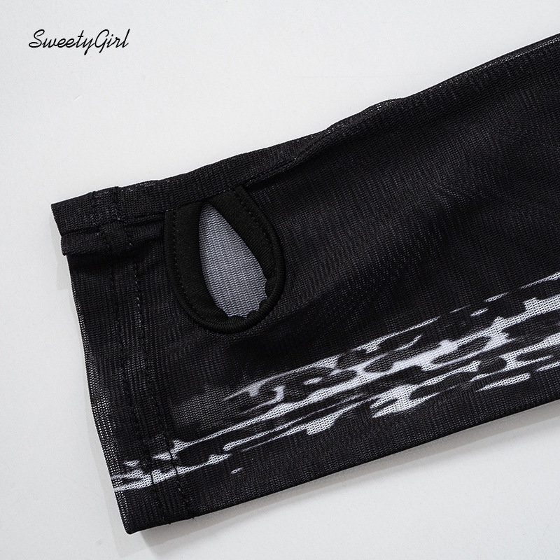 MsMona Áo Thun Tay Dài Cổ Tròn Phối Màu Tương Phản Thời Trang 2022 Y2k