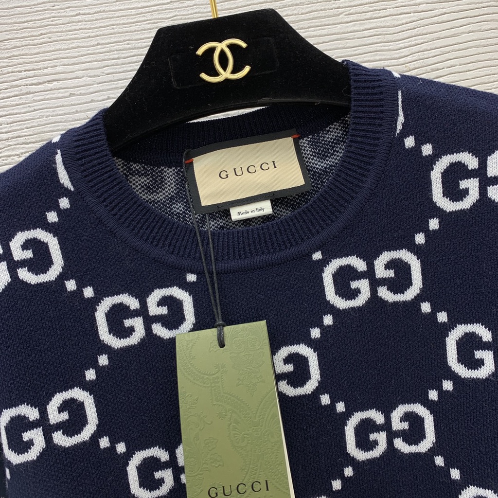 Áo len nam nữ Gucci GC GG hoạ tiết thương hiệu thời trang