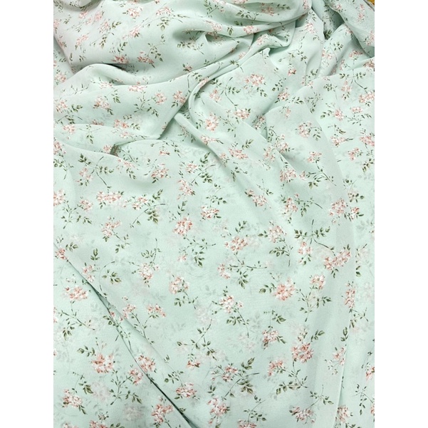 Vải voan Hàn hoa nhí