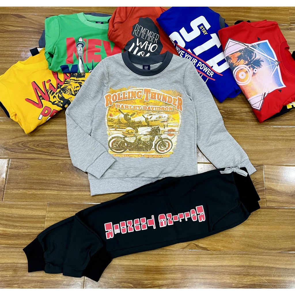 ✓ 19-55kg✓ Bộ cotton da cá bé trai GAP hàng xuất dư đại BẢNG MÀU MỚI