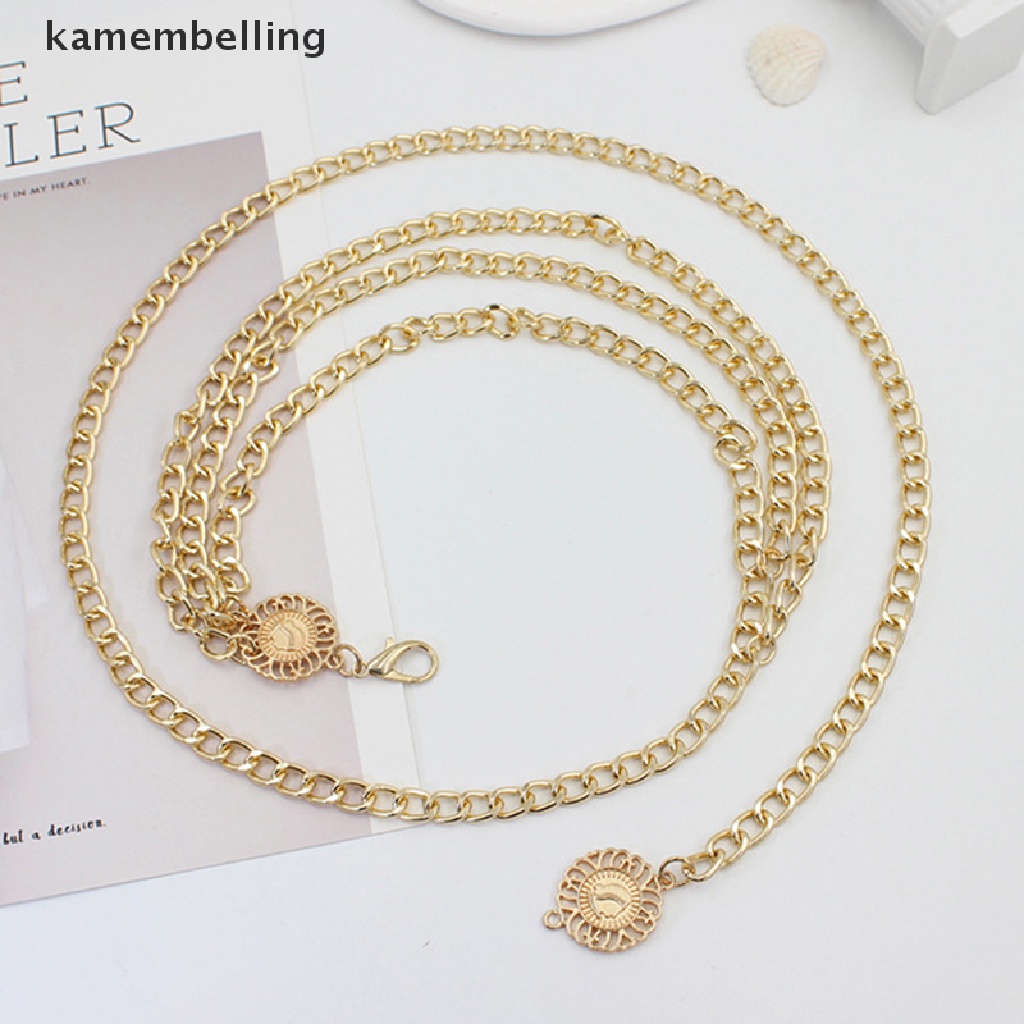 Thắt Lưng Dây Xích Kim Loại Dài Nhiều Lớp Có Thể Điều Chỉnh Thời Trang Cho Nữ