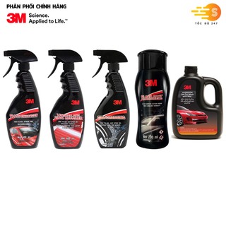 Bộ sản phẩm chăm sóc xe toàn diện 3M 39034LT, 39042LT, 39040LT, 08889LT và rửa xe 1L COMBO 5DD-TL