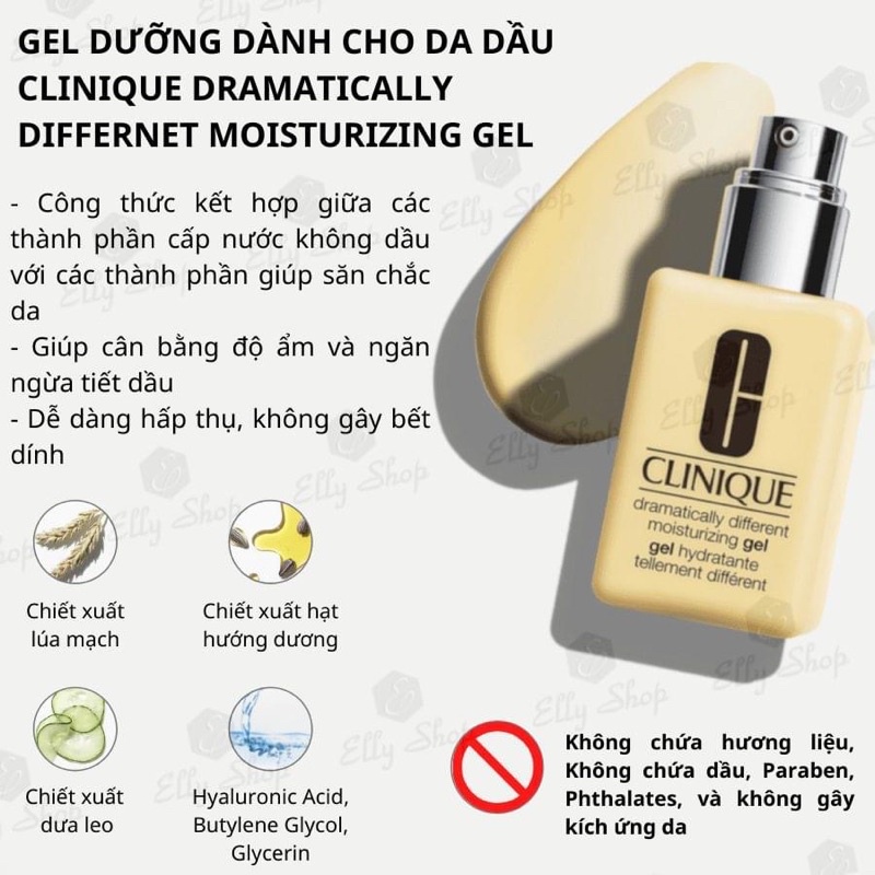 Kem Dưỡng Ẩm Clinique Dramatically Different Moisturizing Gel/Lotion/Jelly 125ml và 30ml
