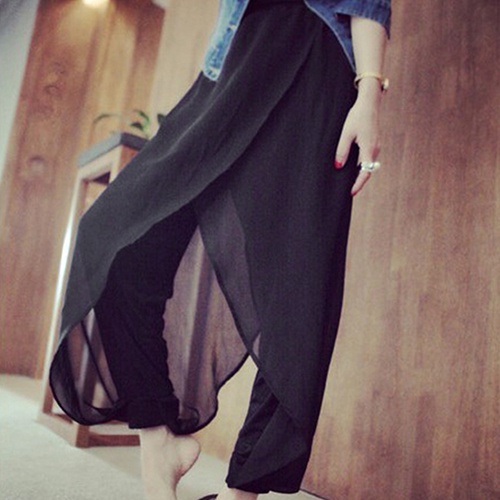 {Soltweter} Quần Baggy Dáng Rộng Đơn Giản Có Khớp Nối Voan Dành Cho Nữ Tập Yoga Mùa Hè