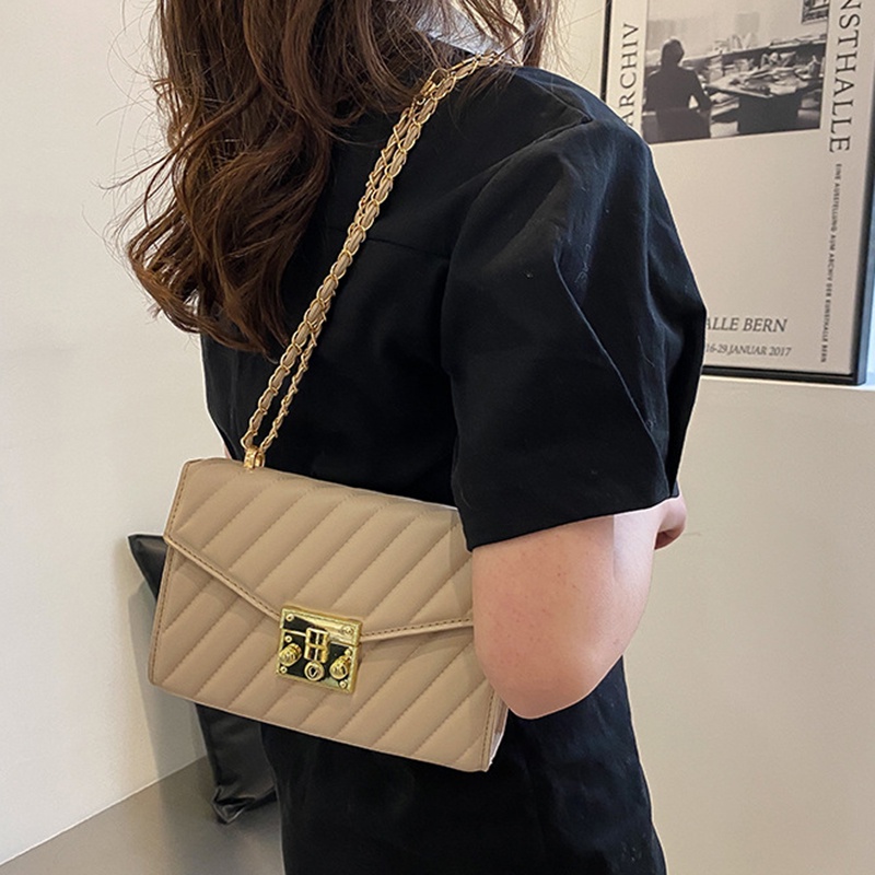 Túi Đeo Chéo Có Khóa Phong Cách Hàn Quốc Cho Nữ