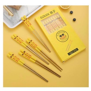 Set 5 Đôi Đũa Vịt Vàng Cute