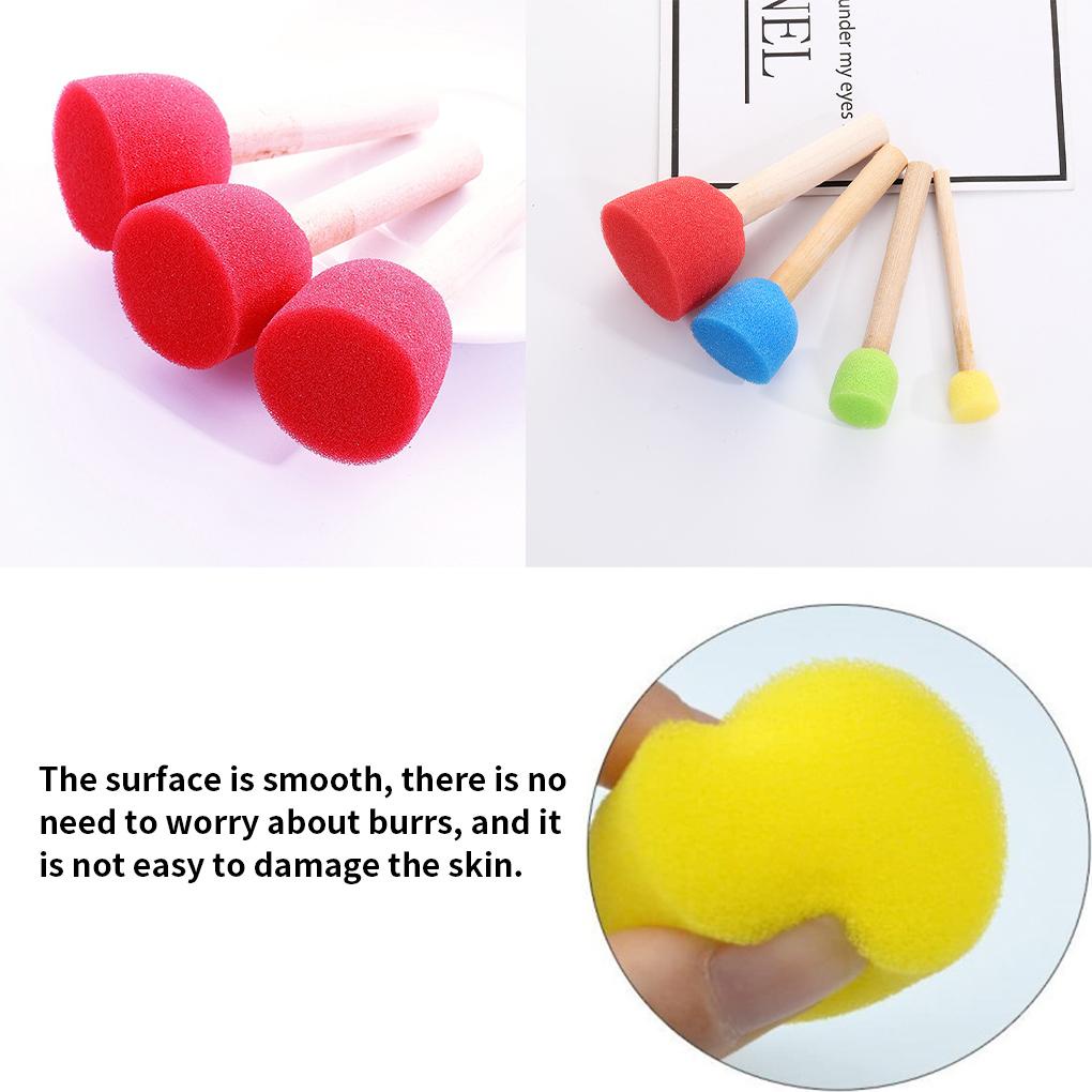 Set 24 Cọ Mút Xốp Vẽ Tranh DIY Giáo Dục Cho Bé