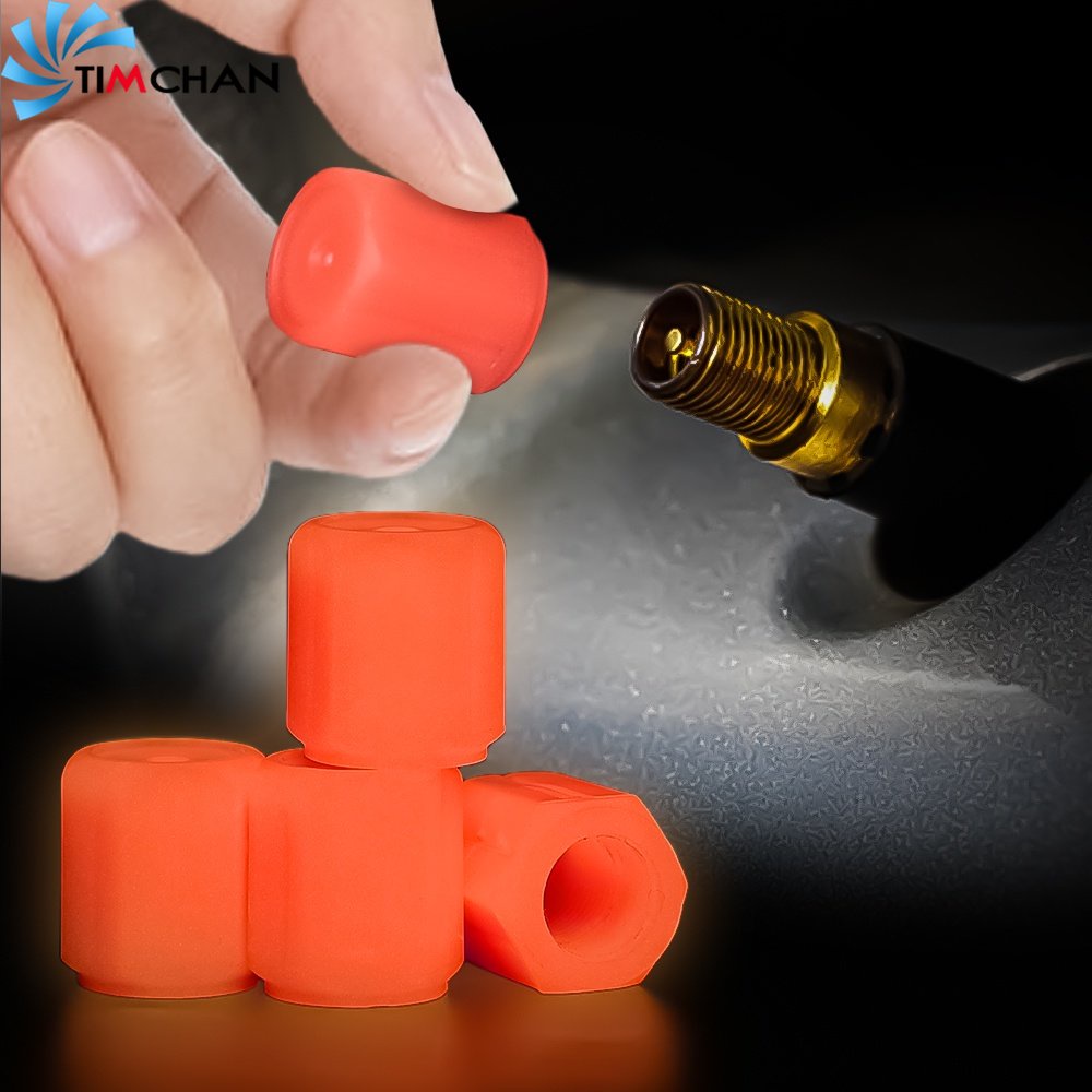 1 Vỏ Bọc Van Xe Đạp / Xe Máy / Xe Hơi Tự Phát Quang Chống Bụi