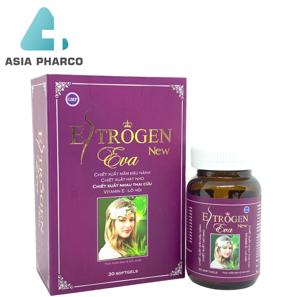 Estrogen Eva New - Khoẻ Nội Tiết, Sáng Làn Da - Hộp 30 Viên