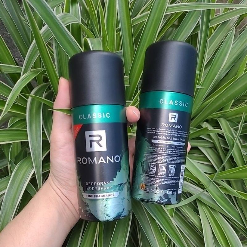 Xịt khử mùi toàn thân cho Nam Romano Classic 150ml