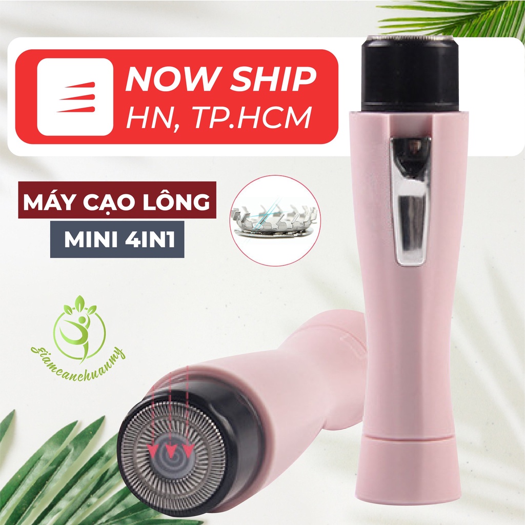 Máy cạo lông mini 4in1, máy cạo lông đa năng cạo sạch lông nách, lông tay, lông chân, cạo râu