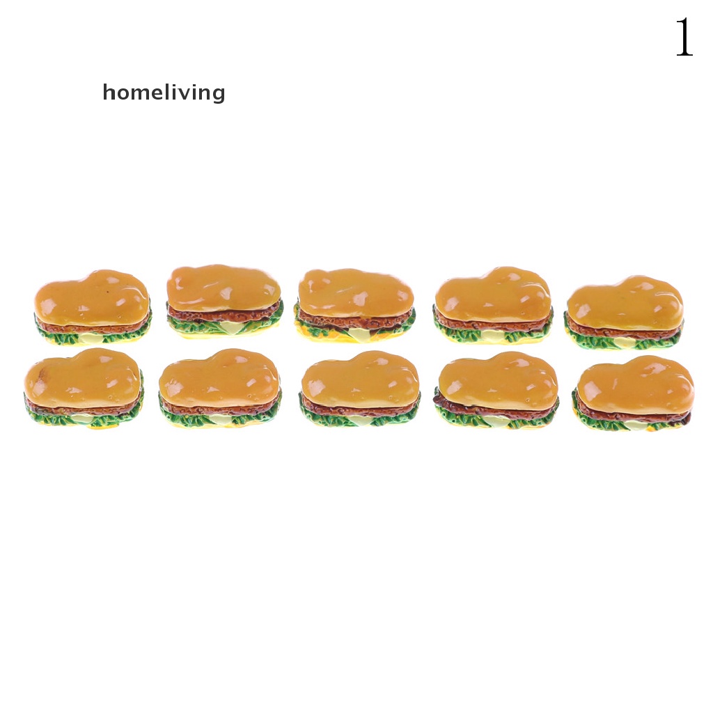 Set 2 Mô Hình Bánh Hamburger Đồ Chơi Cho Nhà Búp Bê