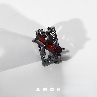 Nhẫn Đính Hôn Đính Đá Ruby Sang Trọng Thời Trang