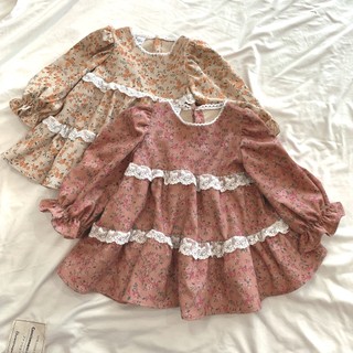 Váy nhung thiết kế dáng xòe 3 tầng siêu sinh op.kids