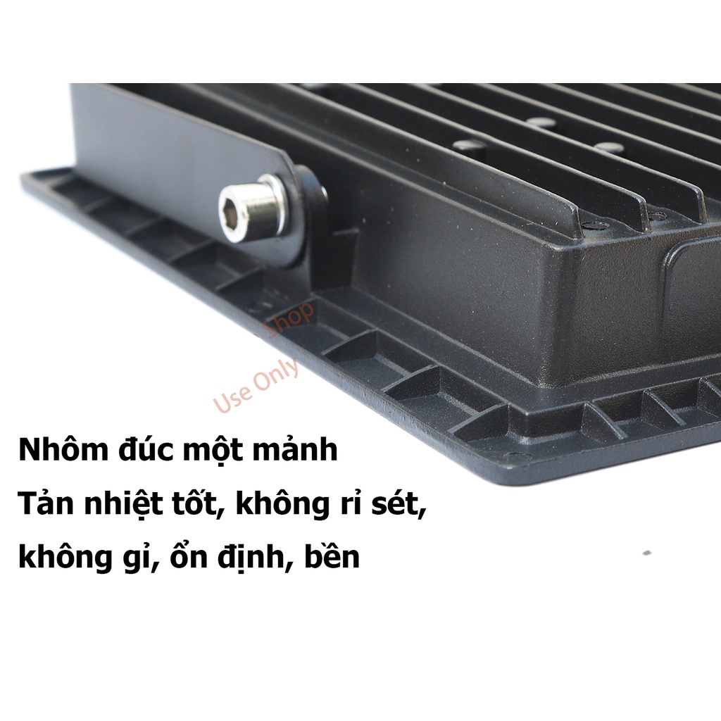 Đèn Led Pha 50w100w 200w ngoài trời siêu sáng IP66 Nhôm đúc ánh sáng trắng DỤNG ĐIỆN 220V