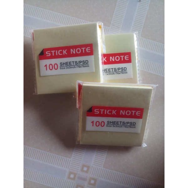 Giấy nhớ Giấy note ghi chú màu vàng 100 tờ/xấp