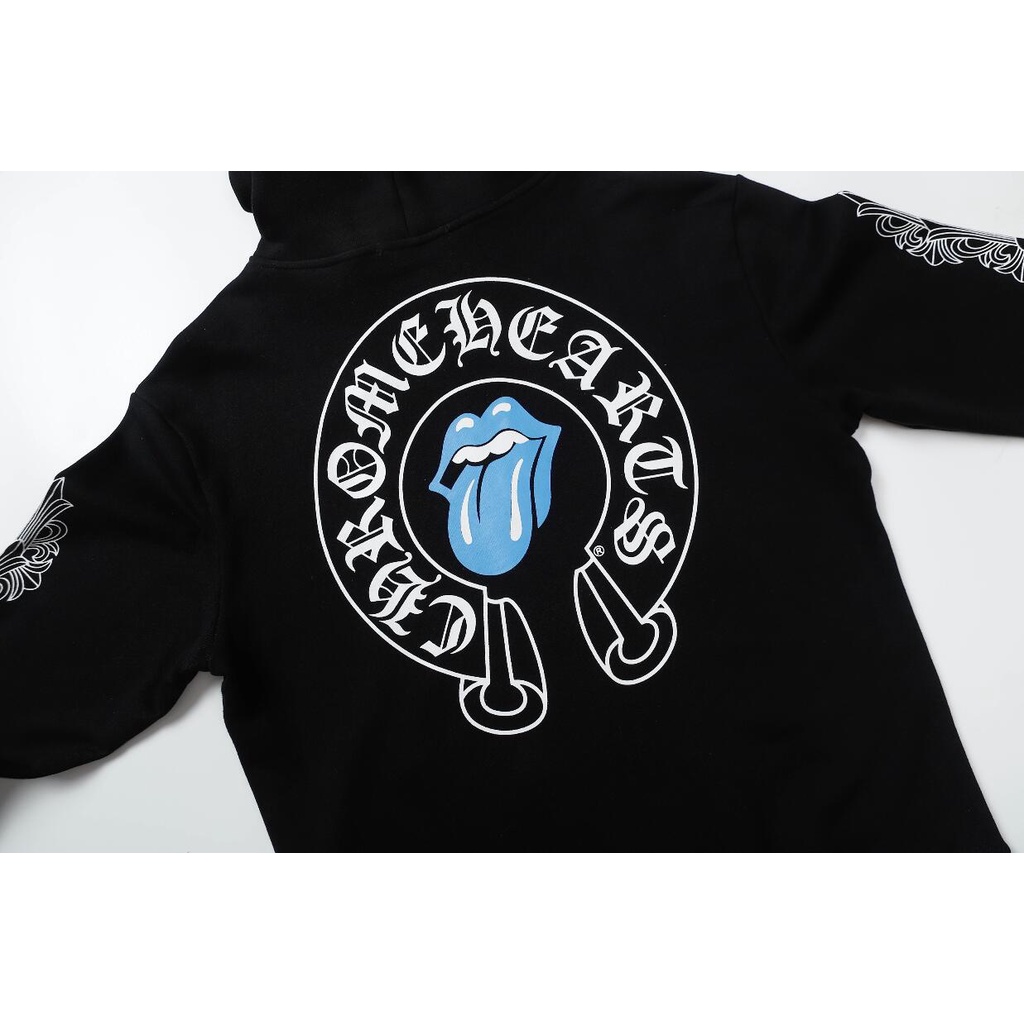 Áo hoodie cotton Có Khóa Kéo In Hình Đám Đông Thời Trang Cho Nam Nữ