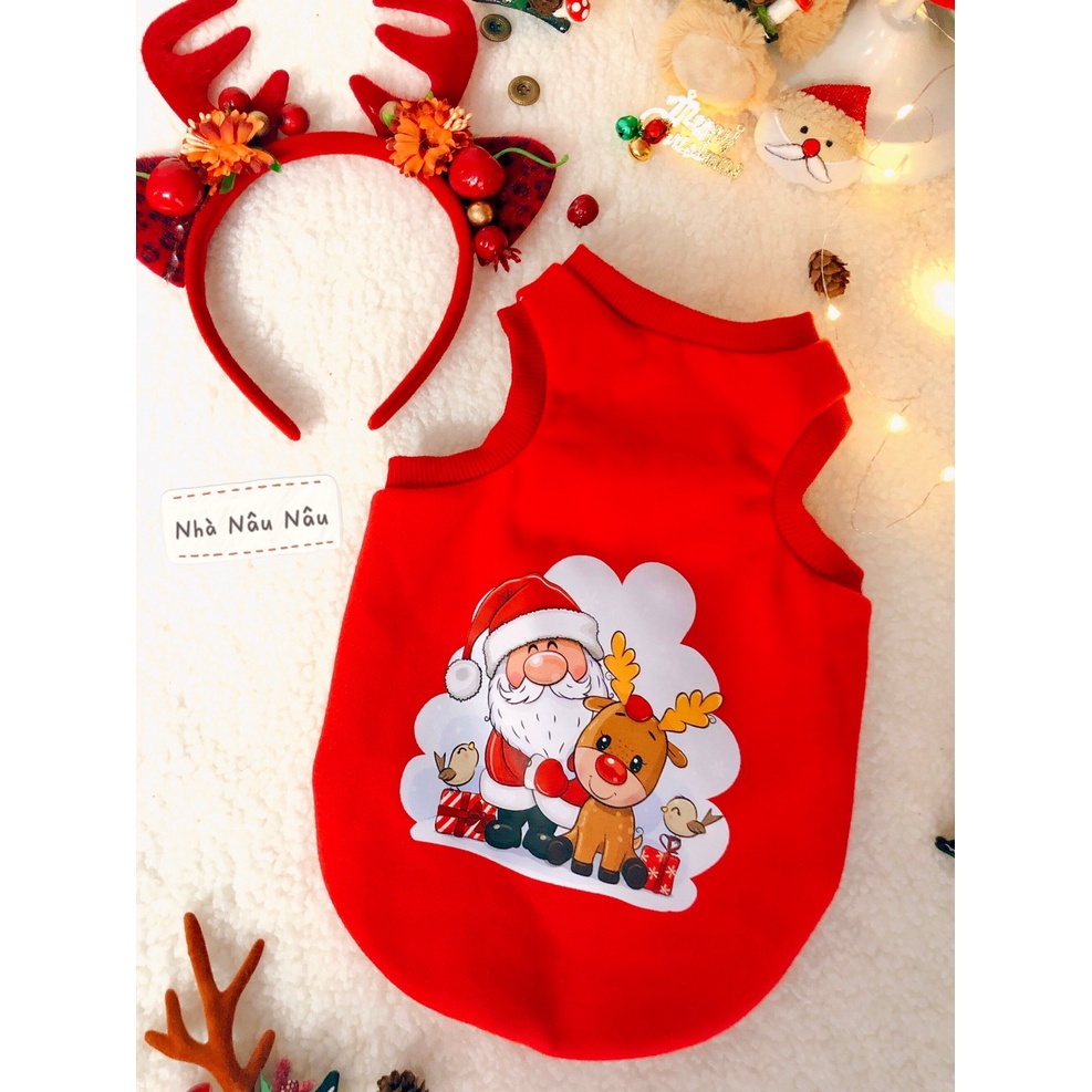 Áo cho chó mèo size từ 300gr đến 26 kí siêu rẻ giáng sinh - noel - thu đông mới nhất năm chất liệu nỉ