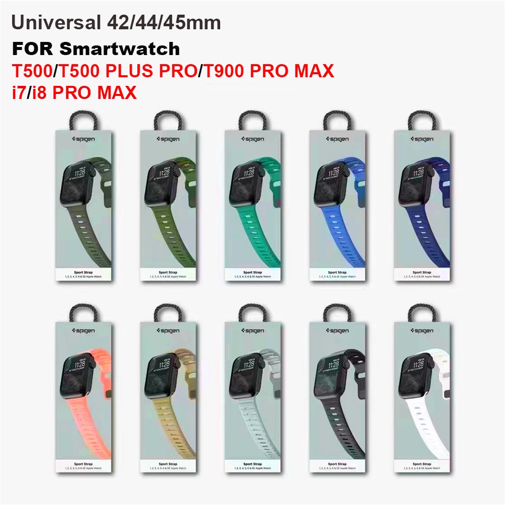 SPIGEN Dây Đeo Silicon Mềm Thay Thế Cho Đồng Hồ Thông Minh iWatch 42 44 45mm Series 8 7 6