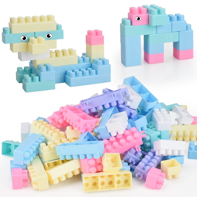 Đồ chơi lắp ghép, lego, xếp hình bé trai bé gái, loại 220 miếng hộp nhựa thu cất gọn