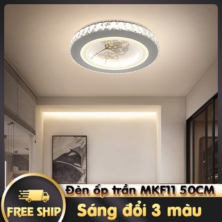 Đèn ốp trần mặt gương trang trí phòng khách, đèn phòng ngủ sang trọng sáng 120W MK11