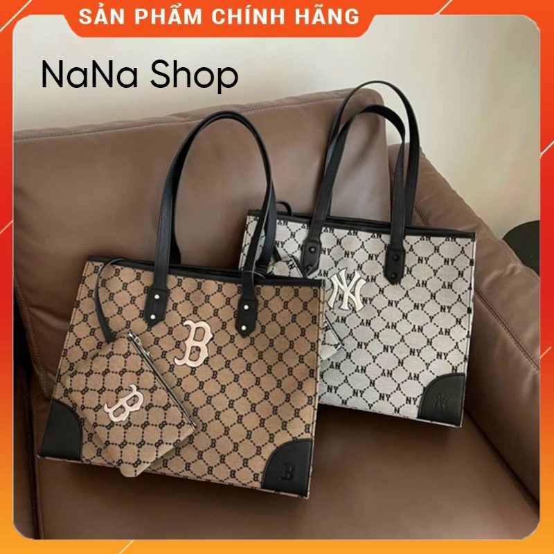 Tui Công Sở, Túi Đeo Vai N, Y va B 2 Màu Bản To Kèm Ví Nhỏ Thêu Họa Tiết Mono Siêu Đẹp, Mã T 17