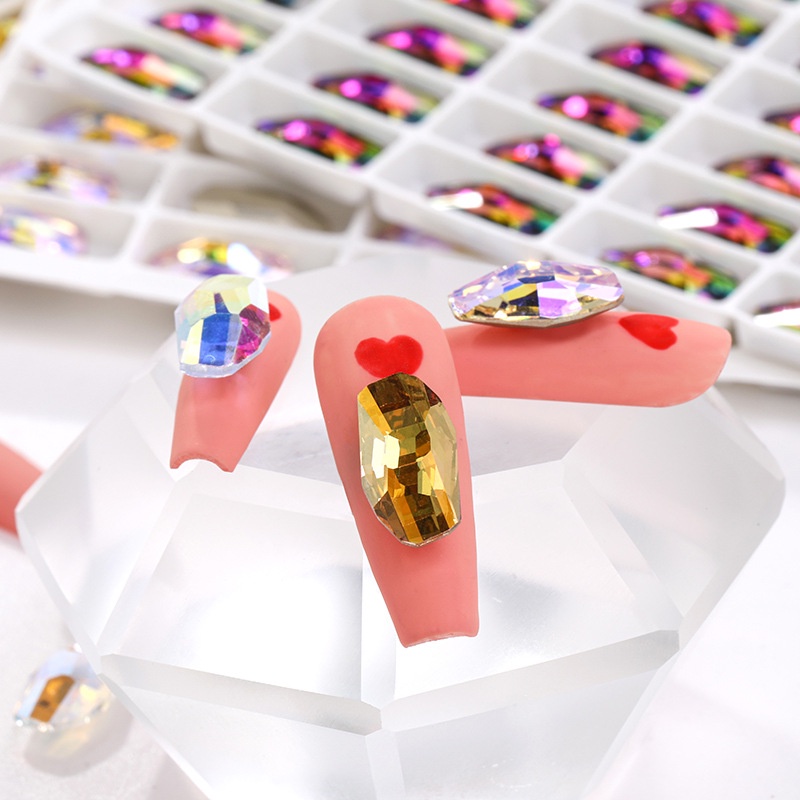 Phụ Kiện Trang Trí Móng Tay 7.8 * 14 Sao Băng Màu Kim Cương Mới DIY