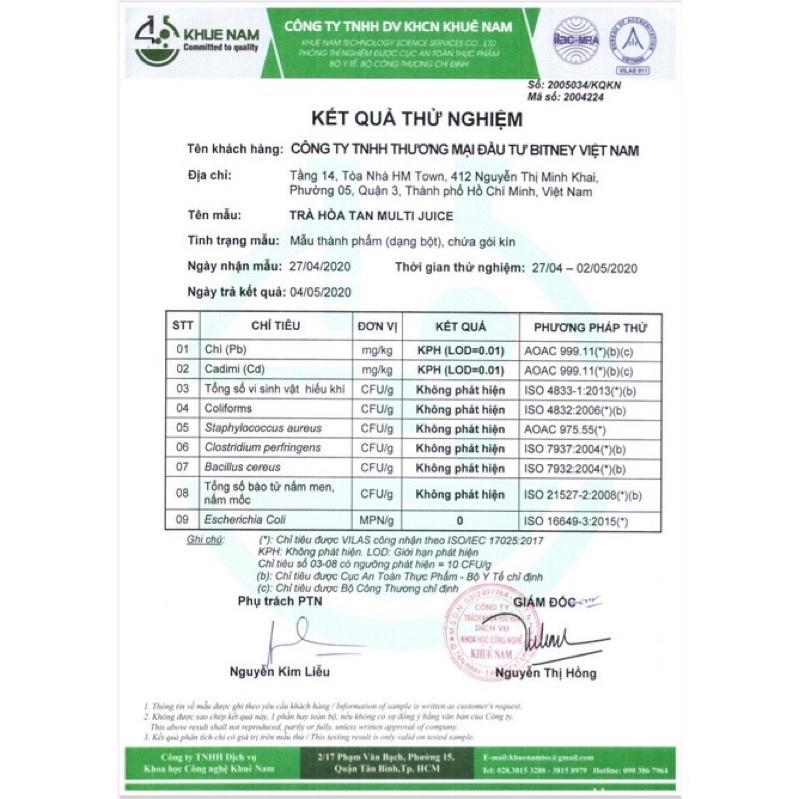 Thảo dược Multi Juice Bitney