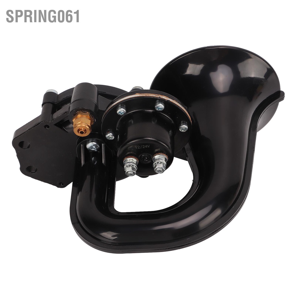 [Hàng Sẵn]   Còi không khí cong 135dB DC 12V 24V Xi lanh uốn điện Super Loud Bộ kèn hơi cho xe tải【Spring061】