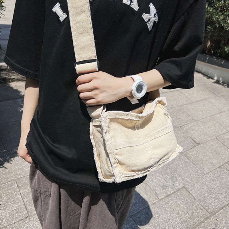 Túi Đeo Chéo Vải Canvas Phong Cách Nhật Bản Thời Trang Mới 2022