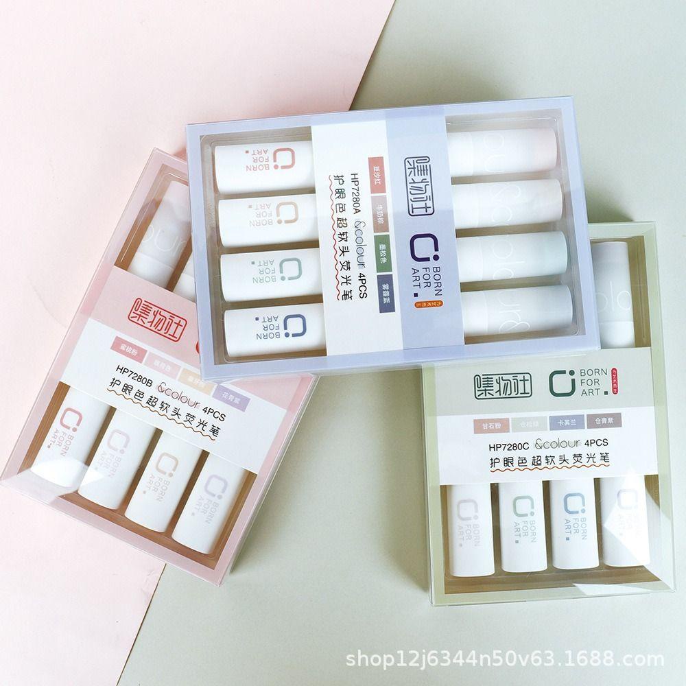 PINEVN Set 4 Bút Bắt Sáng Nhiều Màu Sắc Dùng Để Vẽ Graffiti