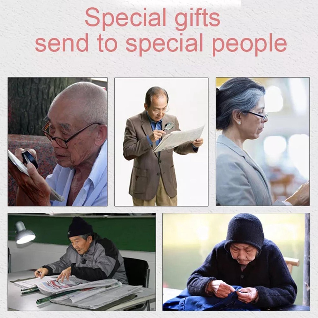 Kính Lúp Bằng Nhựa Acrylic Chống Rơi Gấp Gọn Tiện Dụng Cho Người Lớn Tuổi Z4L6