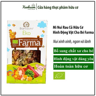  Mì Nui Rau Củ Hữu Cơ Hình Động Vật Cho Bé Farma 250g - XanhSam Organic 