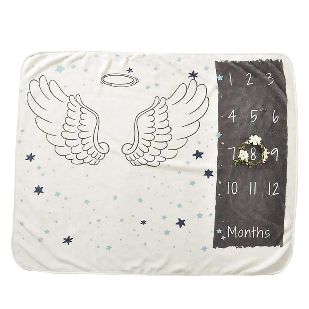 Chăn In Họa Tiết Tháng Dùng Làm Phụ Kiện Chụp Ảnh Cho Bé Sơ Sinh
