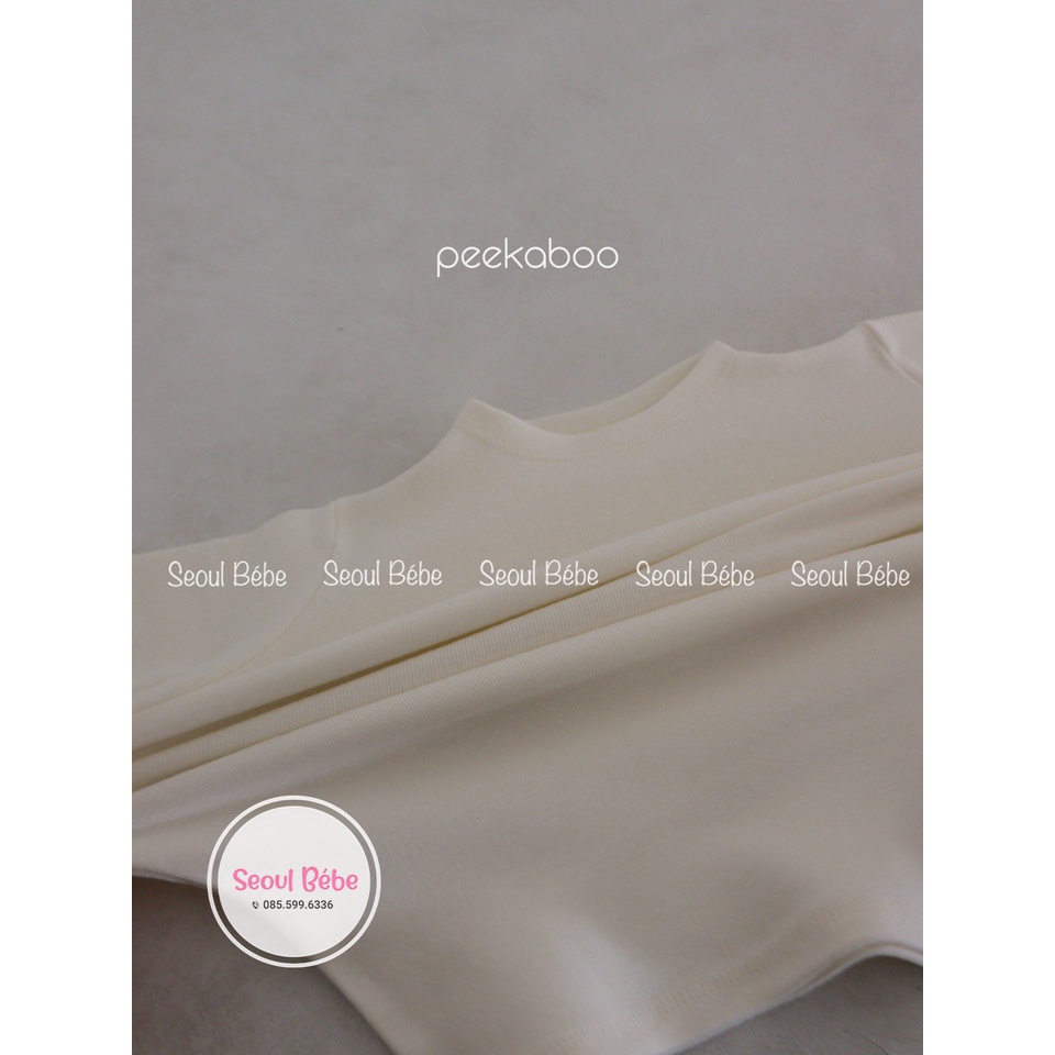 Áo giữ nhiệt cao cổ Neck Tee cho bé 8-20kg hãng Peekaboo thu đông 2022