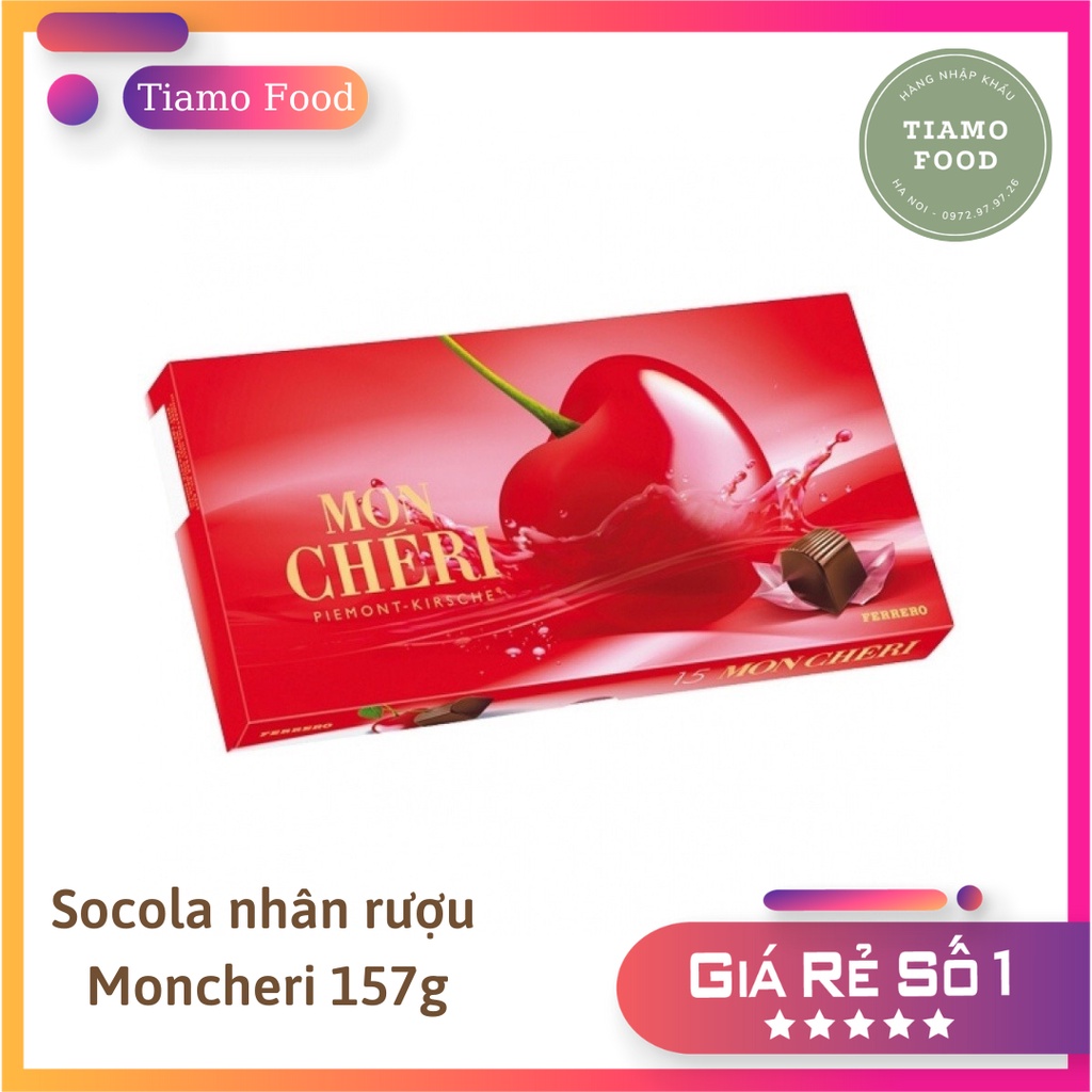 Socola nhân rượu Mon Cheri - Hộp 15 viên (157g)