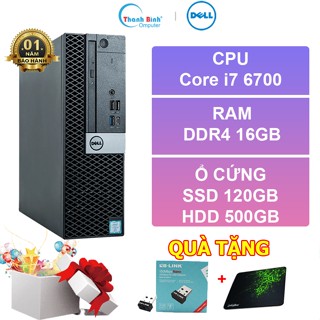 Máy Tính Đồng Bộ Dell 💟ThanhBinhPC💟 Dell Optiplex 3050 SFF ( CPU Core i7 6700- RAM 16GB- SSD 120G- HDD 500G ) - BH 12T