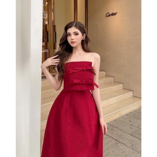 ĐẦM MIDI 2 DÂY NGỰC ĐẮP PHỐI NƠ