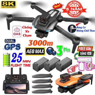 Hình ảnh ⚡️ 𝐋ỗ𝐢 𝟏 Đổ𝐢 𝟏 ⚡️ Flycam Giá Rẻ 4K AE8 Pro Max, Drone Camera Mini, Máy Bay Điều Khiển Từ Xa 4 Cánh, Không Chổi Than chính hãng