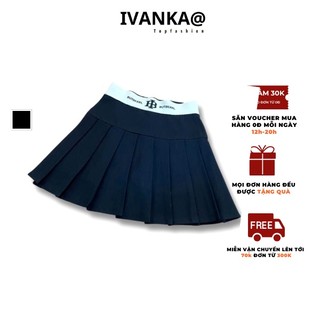 Chân váy xếp ly IVANKA@ váy cạp chun co giãn 4 chiều,váy dáng chữ a có quần đùi lót trong.093