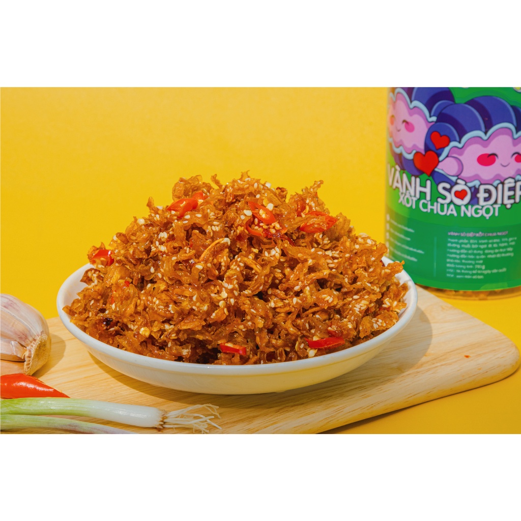 Vành sò điệp rim chua ngọt 230g đồ ăn vặt ngon giá rẻ Đệ Nhất Khô Đặc Sản Phan Thiết AV15