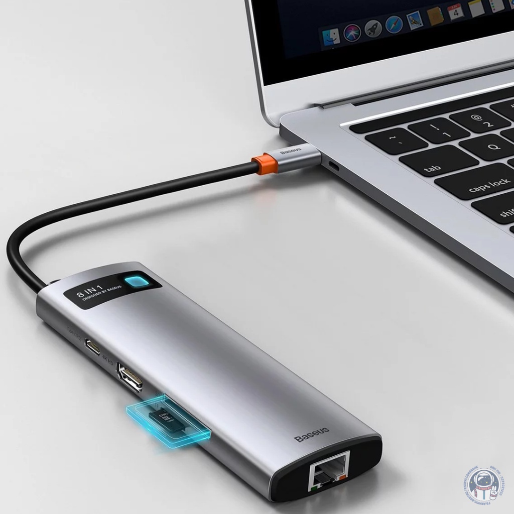 Cáp Chuyển Đổi Chia Hub Baseus USB 3.0 Type C Sang HDMI 4in1 8in1 Cho Pro Air