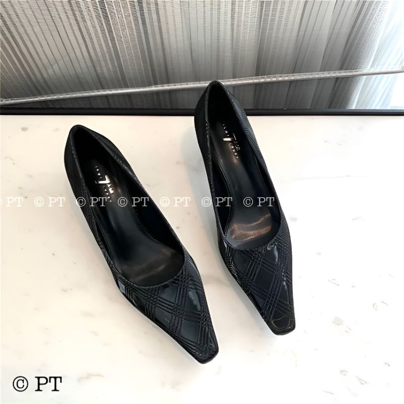 pt Giày Cao Gót Nhú 5p Da Trần Chỉ 7am Đế Dẻo Mềm Êm Fullbox Cao Cấp